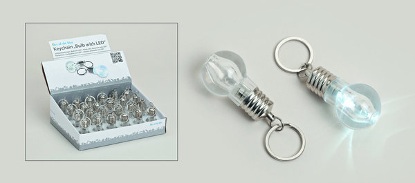 Schlüsselanhänger Bulb m. LED Licht
